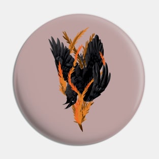 Falling Raven Pin