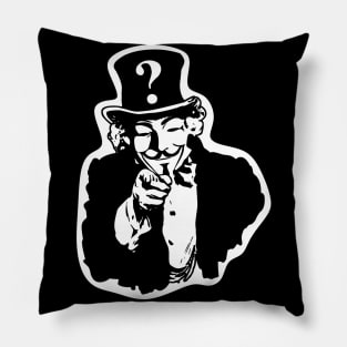 We are Anonymous Disobey. Black and White Civil Disobedience Pillow