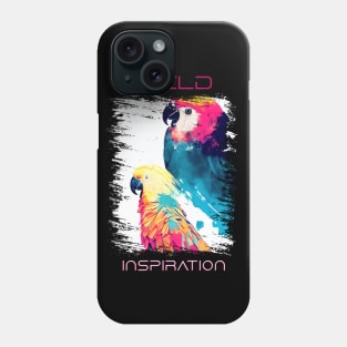 Parrot Bird Wild Nature Animal Colors Art Painting Phone Case