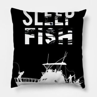 Eat Sleep Fish Since 1969 Fishing 51st Birthday Pillow