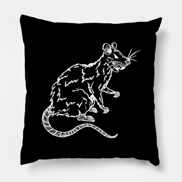Undead Black Rat Pillow by NightmareCraftStudio