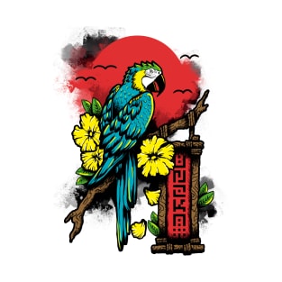 Macaw at sunset T-Shirt