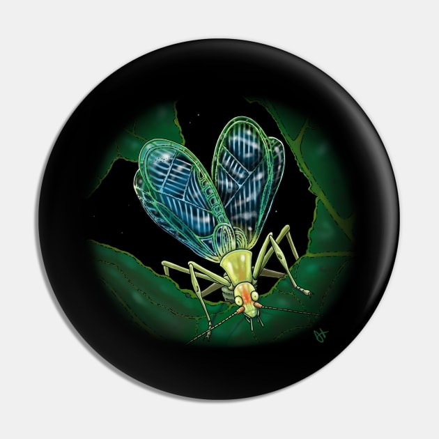 Heartsong from Green Cricket Pin by John Himmelman