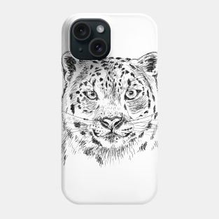 Snow Leopard Print Phone Case