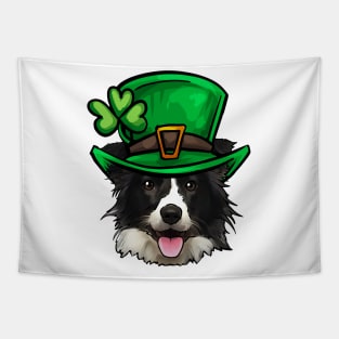 St Patricks Day Border Collie Tapestry