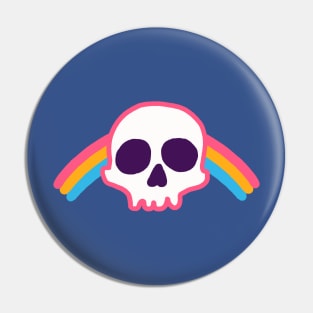 Rainbow Skull Pin