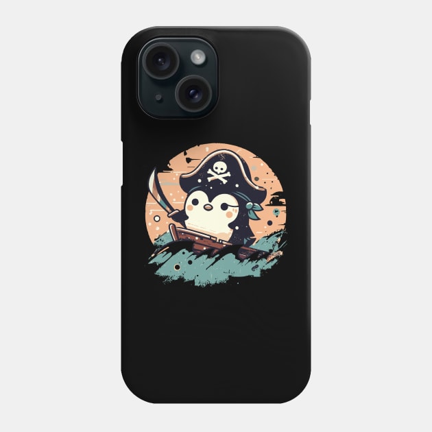 Penguin pirate cute kawaii Phone Case by Evgmerk