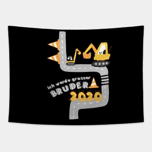 Ich werde grosser Bruder 2020 mit Bagger für große Brüder Tapestry