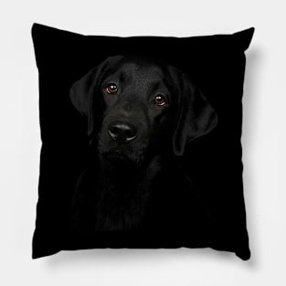 Black dog Pillow