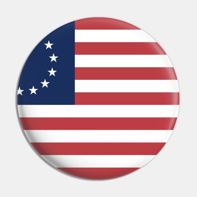 Betsy Ross flag Pin by zeevana