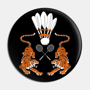 Tiger Badminton Sports Team Jersey - Black version - Shuttlecock Racket Pin