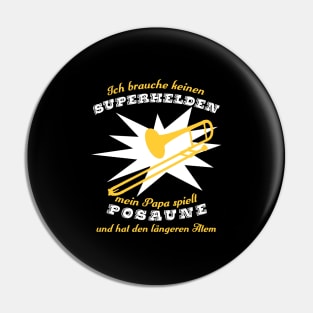 Superheldposaunenpapa Pin