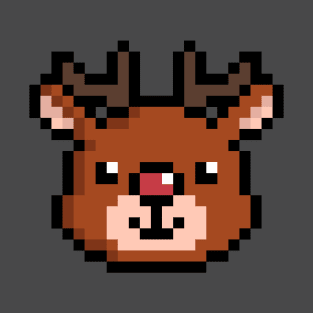 Cute Rudolph the reindeer pixel T-Shirt