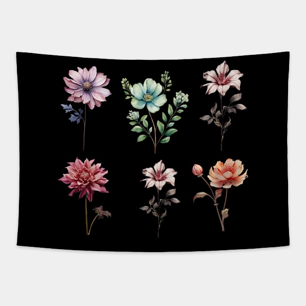 Beautiful Flower Design Tapestry by BarnesPrintHub