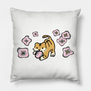 Demigirl Flag of Tiger Pride with Cute Flower Drop Pillow