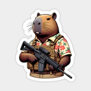 tactical capybara Magnet