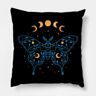 Moth and Moon Pillow