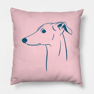 Italian Greyhound (Pink and Blue) Pillow