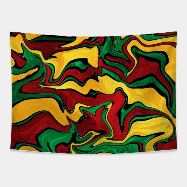 Rasta colors pattern Tapestry by NadiaChevrel