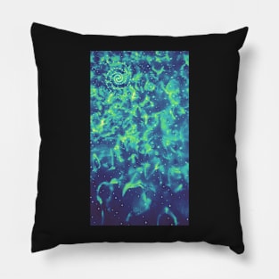 Green Galaxy Pillow