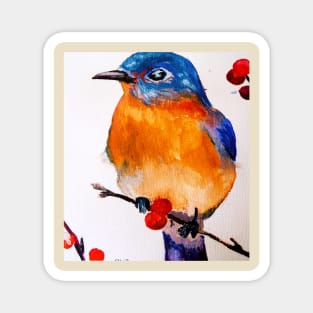 watercolor bird Magnet