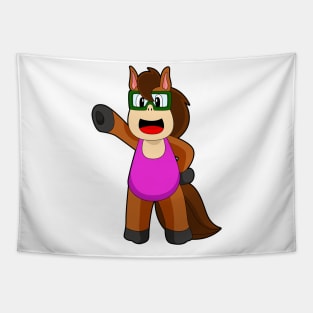 Horse Swimming Swimsuit Tapestry