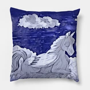 Pegasus Cloud in Moonlight Pillow