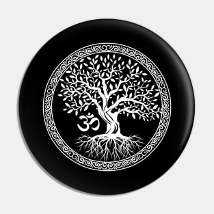 Tree of Life With Om Symbol Yoga Pin