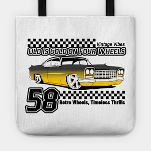 Old Is Gold On Four Wheels Tote