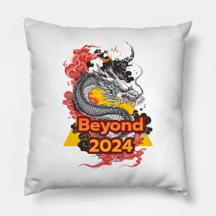 Chinese Dragon Beyond 2024: Pop Art Illustration Tee Pillow