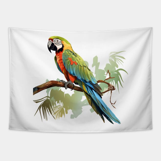 Military Macaw Tapestry by zooleisurelife