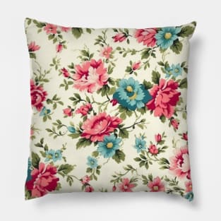 5. Vintage Retro Floral Pattern Artdeco Abstract Delicate Elegance Aesthetic Flowers Spring Pillow