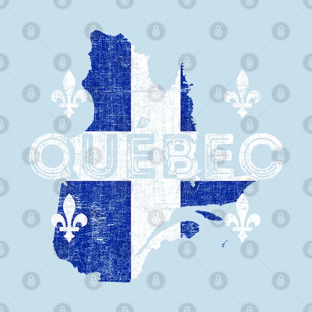 Quebec Map Shape and Flag by Family Heritage Gifts