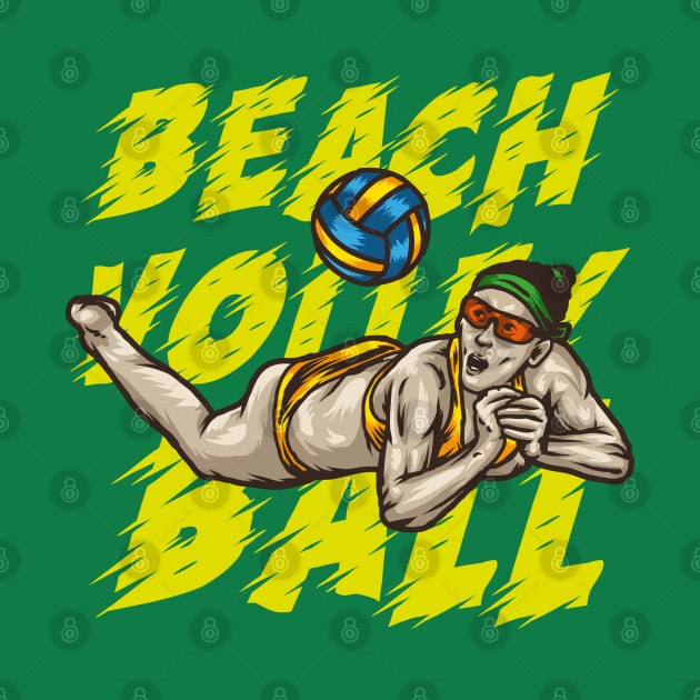 beach volleyball game sport illustration element by gintocolo