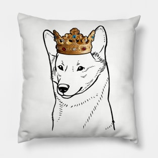 Canaan Dog King Queen Wearing Crown Pillow