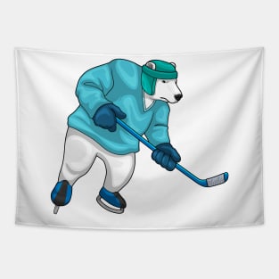 Polar bear Ice hockey Ice hockey stick Tapestry