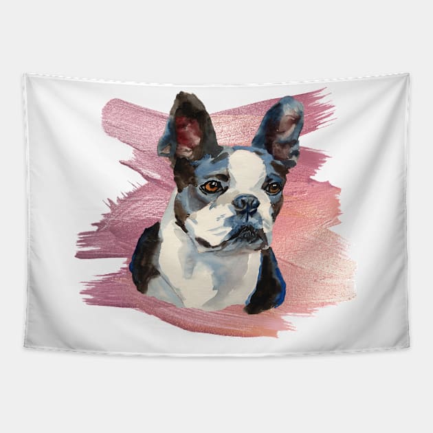 Boston Terrier Tapestry by DZCHIBA