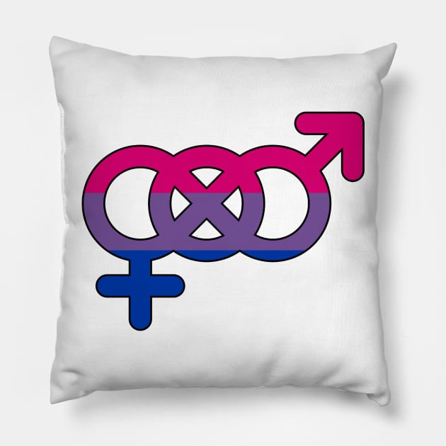Bisexual Pride Pillow by NatLeBrunDesigns