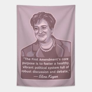Elena Kagan Portrait and Quote Tapestry