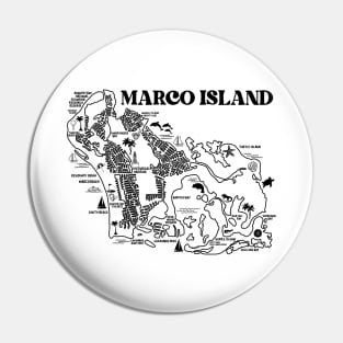 Marco Island Map White Pin