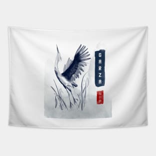 Asian Inspired Birds Tapestry