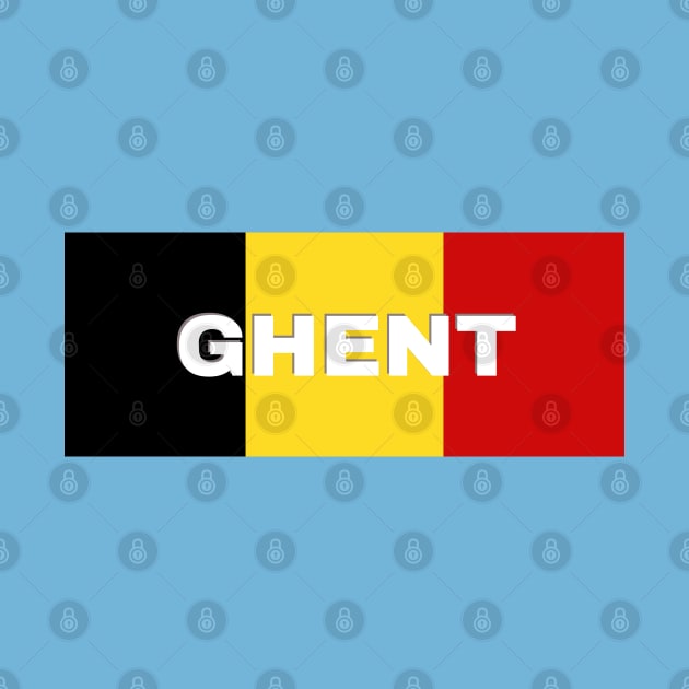 Ghent City in Belgian Flag by aybe7elf