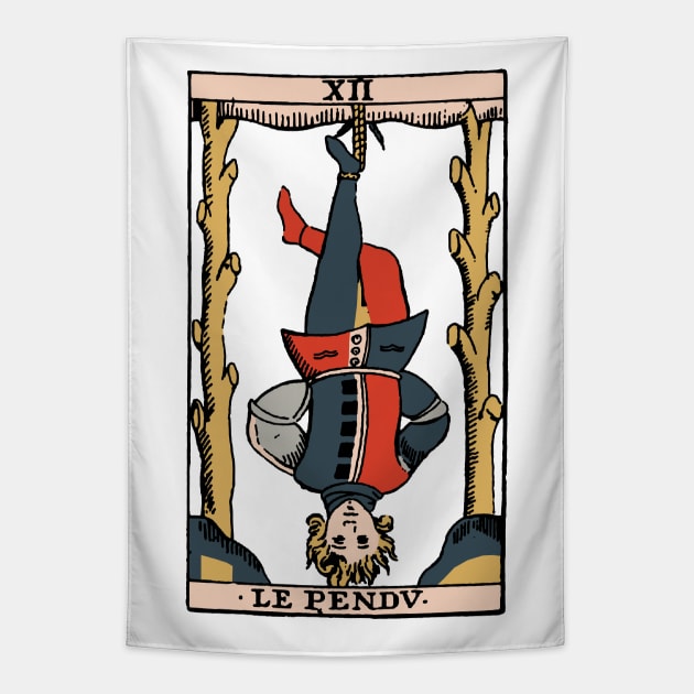 The Antique Tarot Hanged Man Tapestry by KewaleeTee