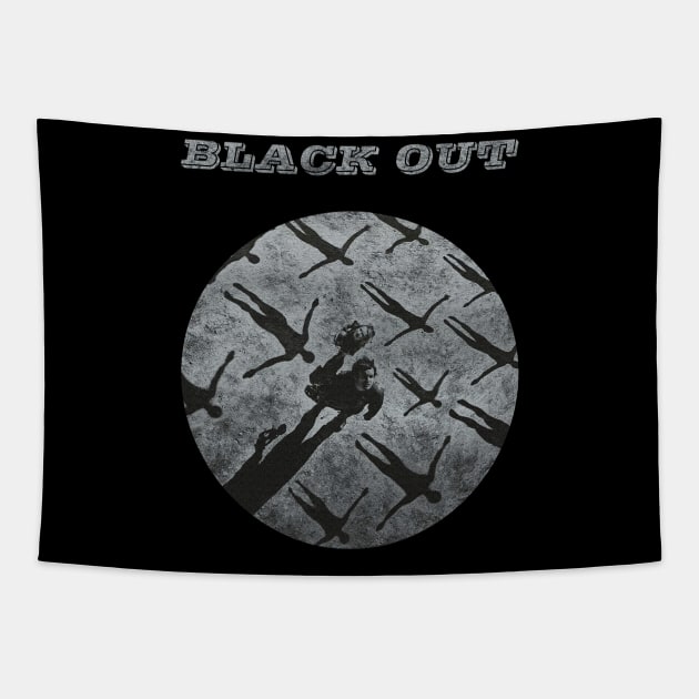 Muse Black Out Tapestry by Ilustra Zee Art