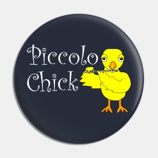 Piccolo Chick White Text Pin