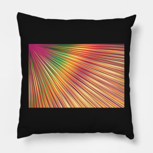 Rainbow rays, abstract print, diagonal lines Pillow