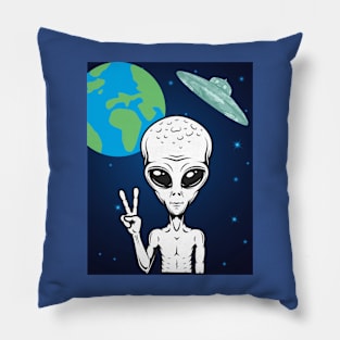 Peace from the mothership Pillow