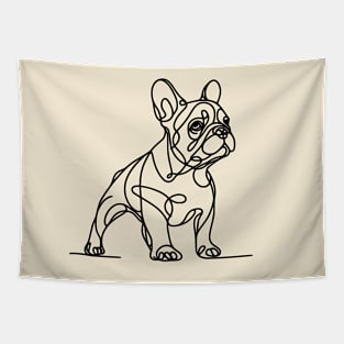 Cute French bulldog monoline black, cute dog, Frenchie lovers or owners, dog lovers Tapestry