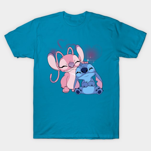 Cute Stitch & Angel from TeePublic