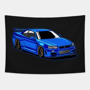 NISSAN skyline r34 gtr godzilla jdm japan paul walker fast and furious Tapestry